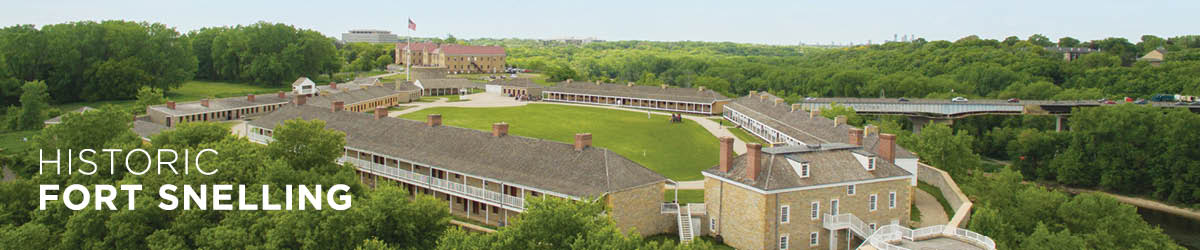 Historic Fort Snelling aerial photograph.