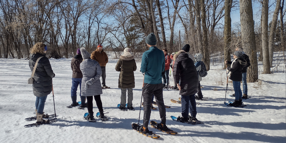 Snowshoe tour at Fort Snelling